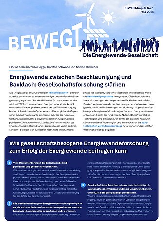 Cover BEWEGT-Impuls No. 1